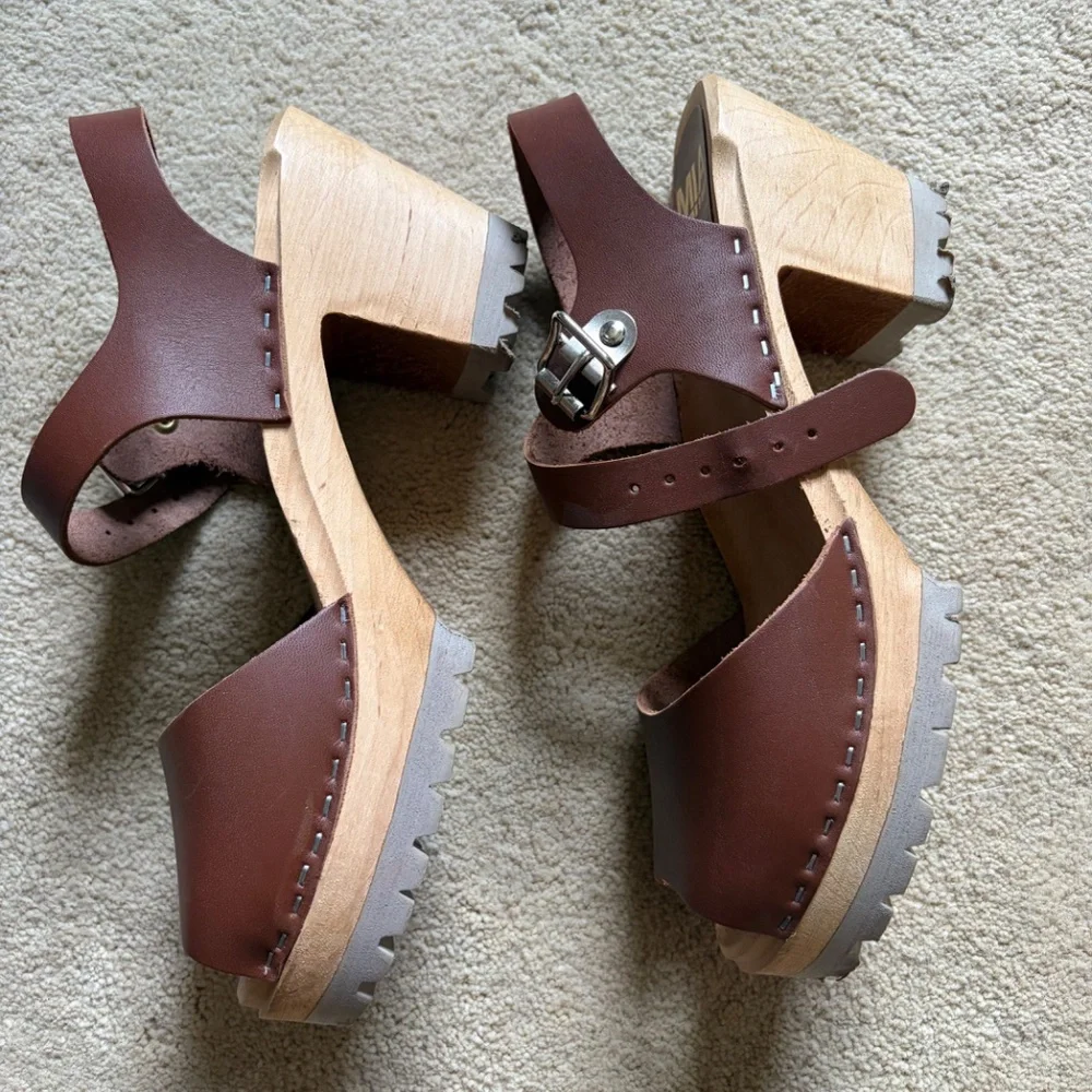 MIA Greta swedish clogs, brown leather, size 40EURO - Picture 6 of 7